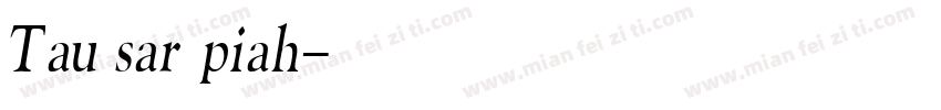 Tau sar piah字体转换